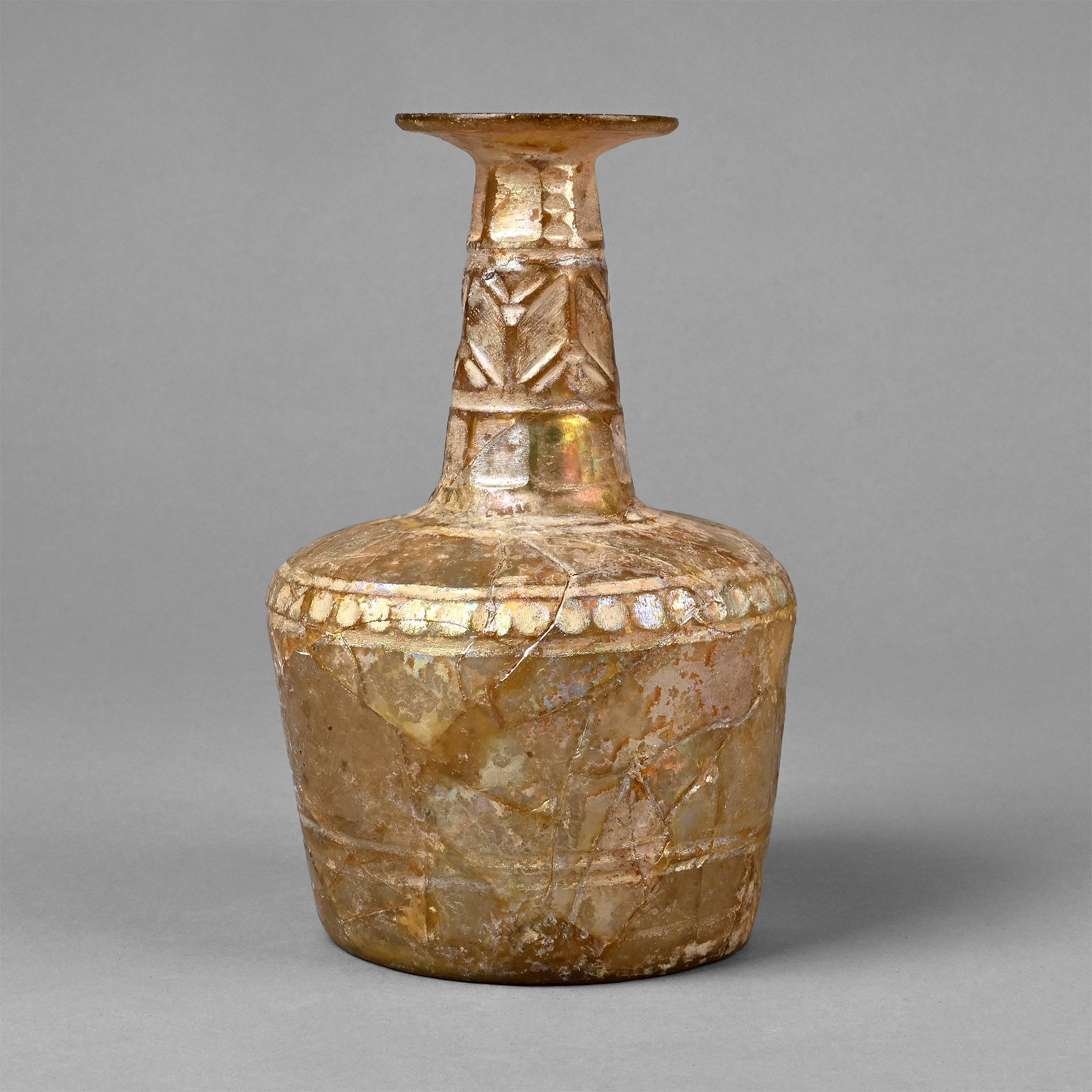 Large Western Asiatic Facetted Glass Vessel (1 of 1)