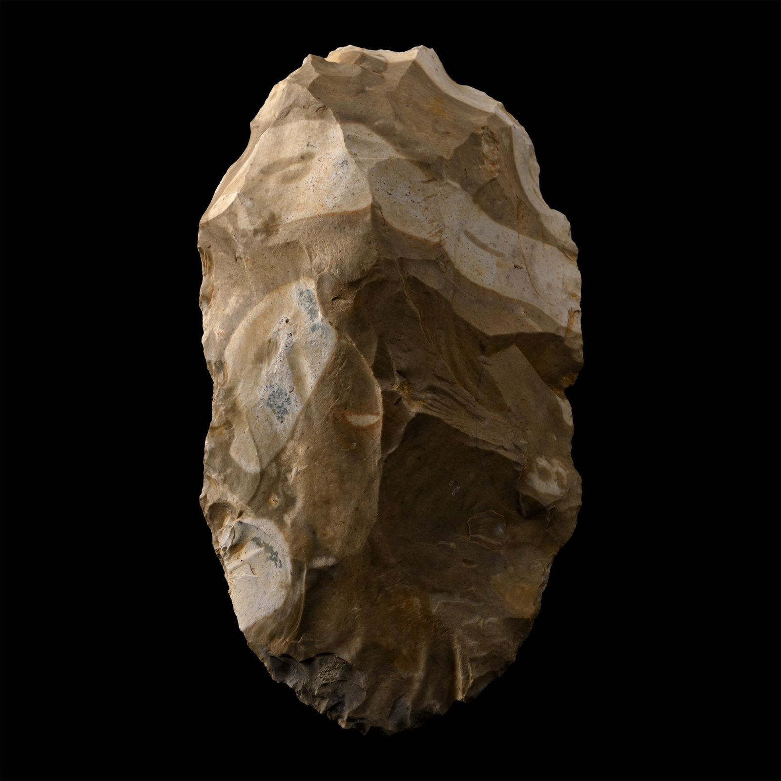 Large Stone Age Acheulean Ovate Flint Handaxe (1 of 1)