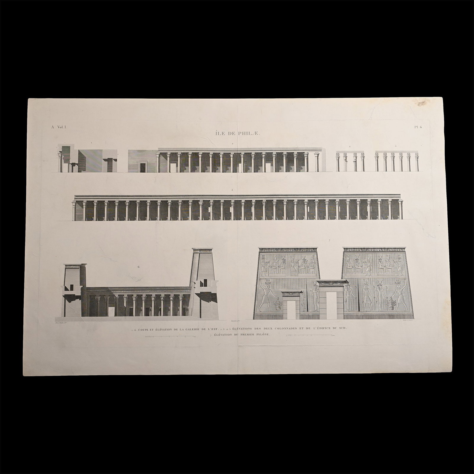Very Large Egyptian Expedition Lithograph of the Temple of Philae (1 of 1)
