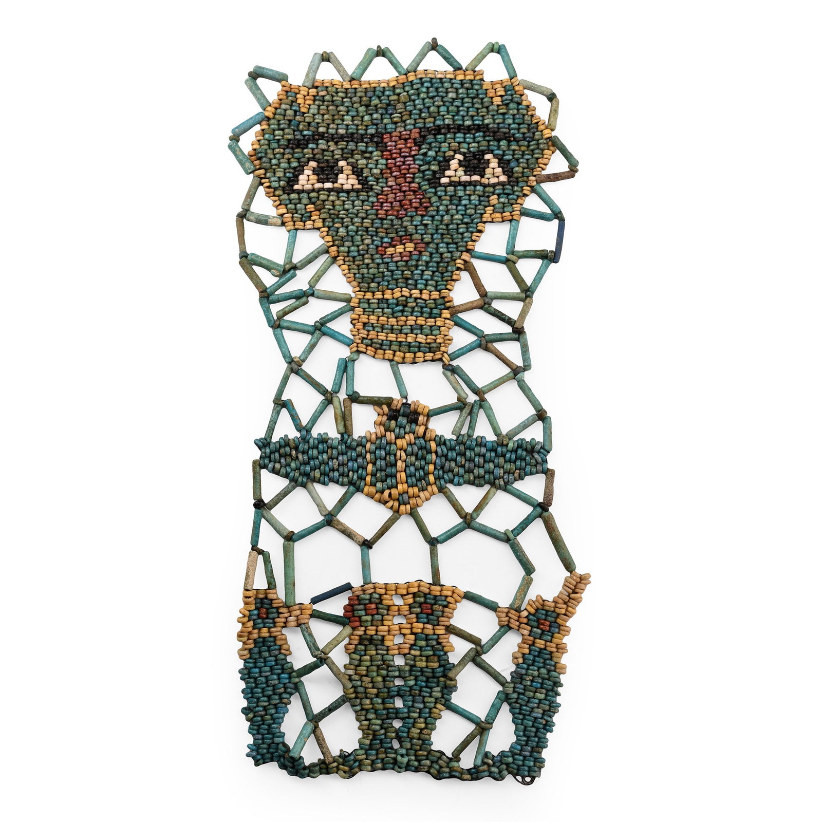 Egyptian Faience Mummy Bead Mask (1 of 1)