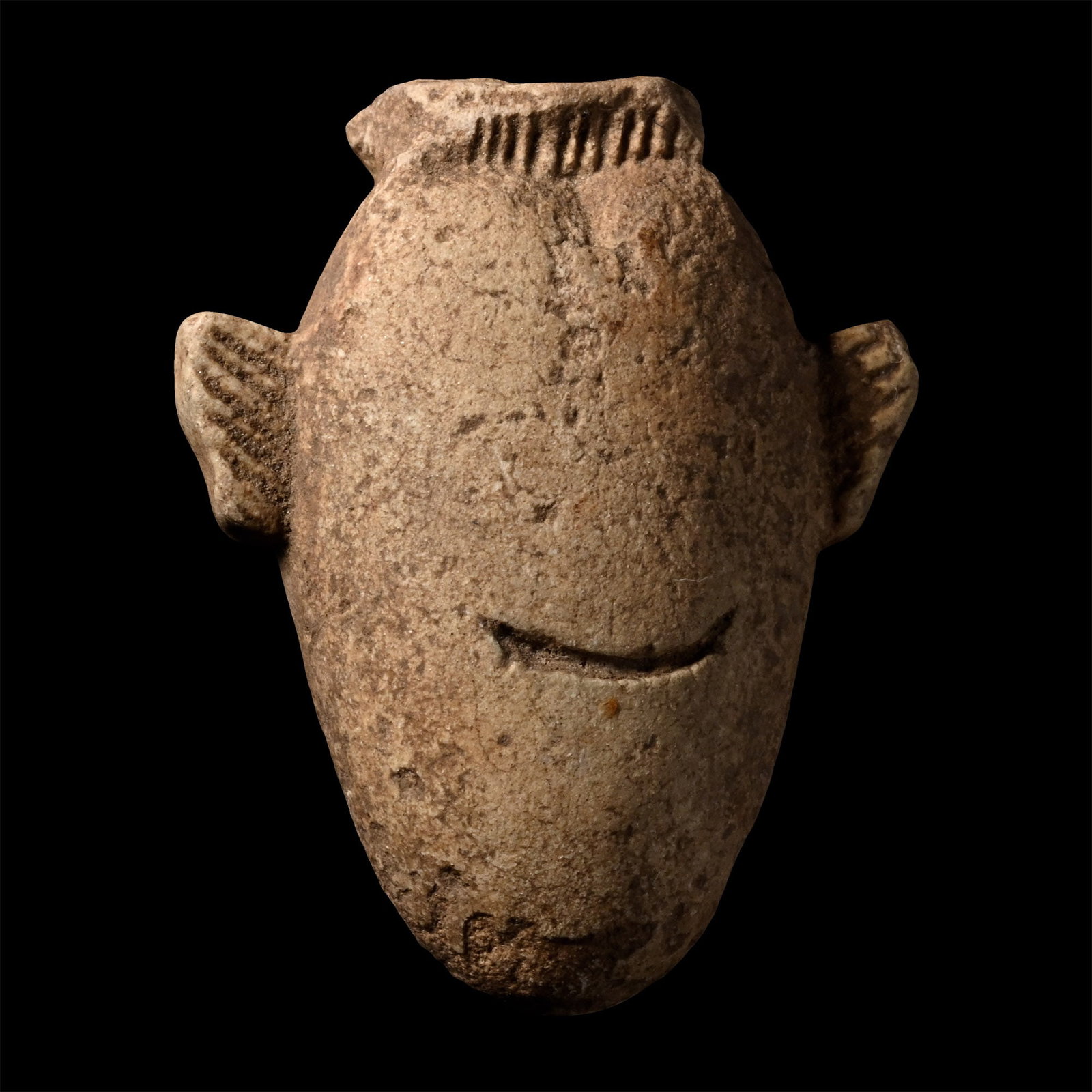 Large Egyptian Faience Heart Amulet (1 of 1)