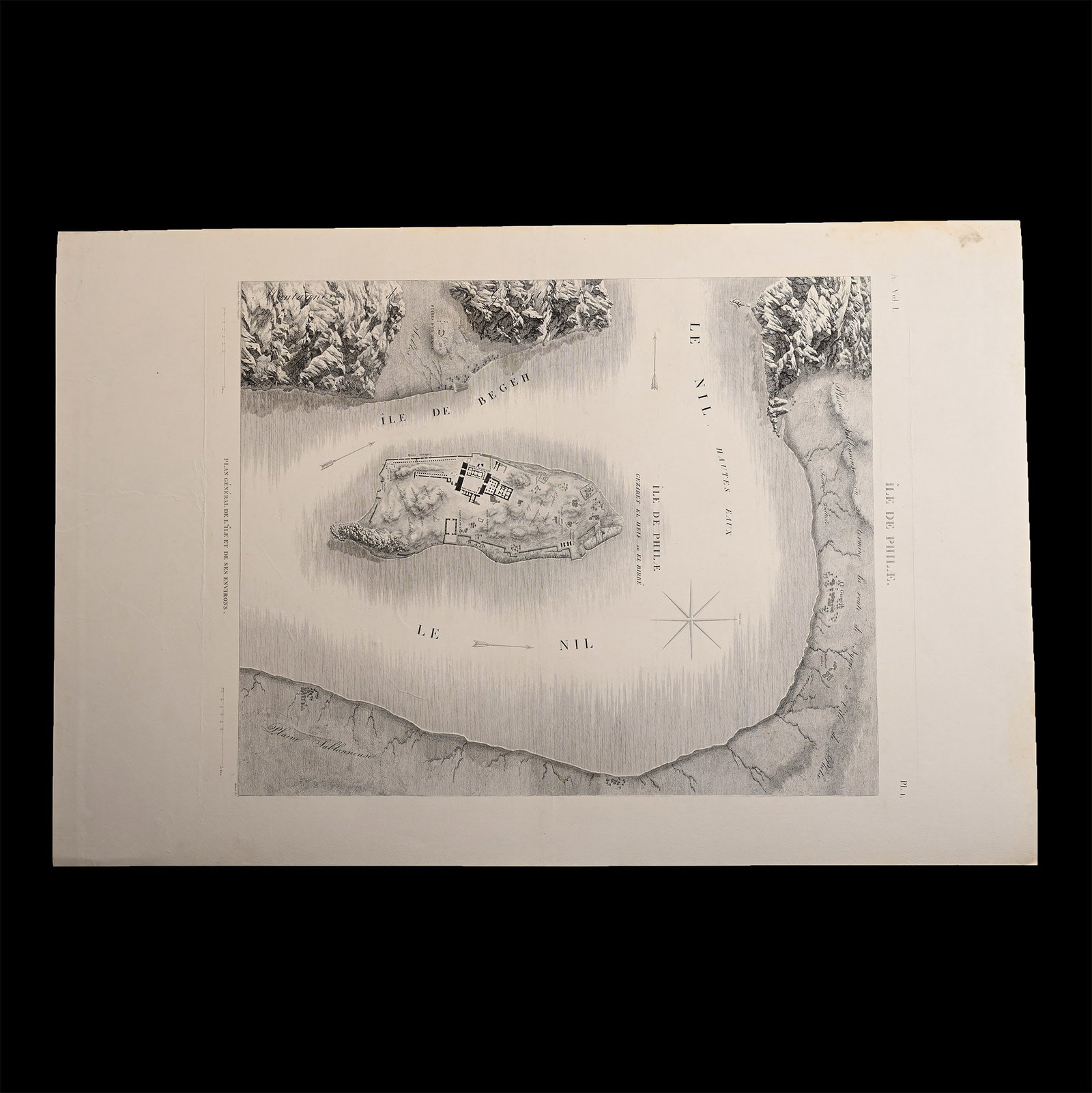 Very Large Egyptian Expedition Lithograph of the Isle of Philae (1 of 1)