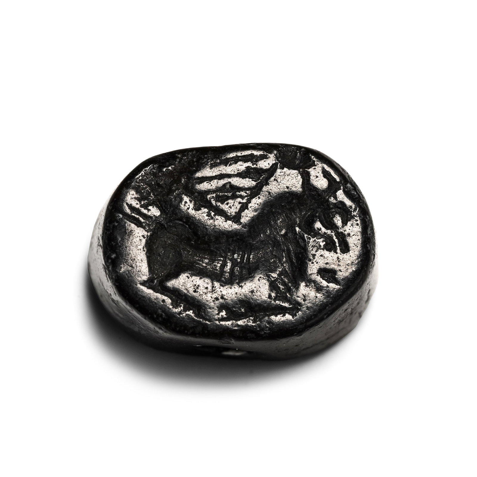 Greek Black Gemstone with Lion (1 of 2)