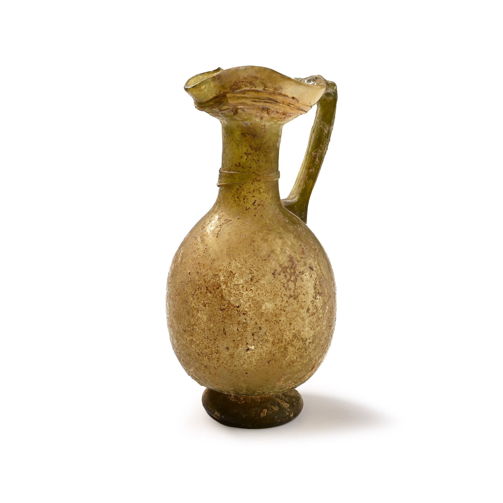 Roman Yellow Glass Trefoil-Mouthed Jug (1 of 1)
