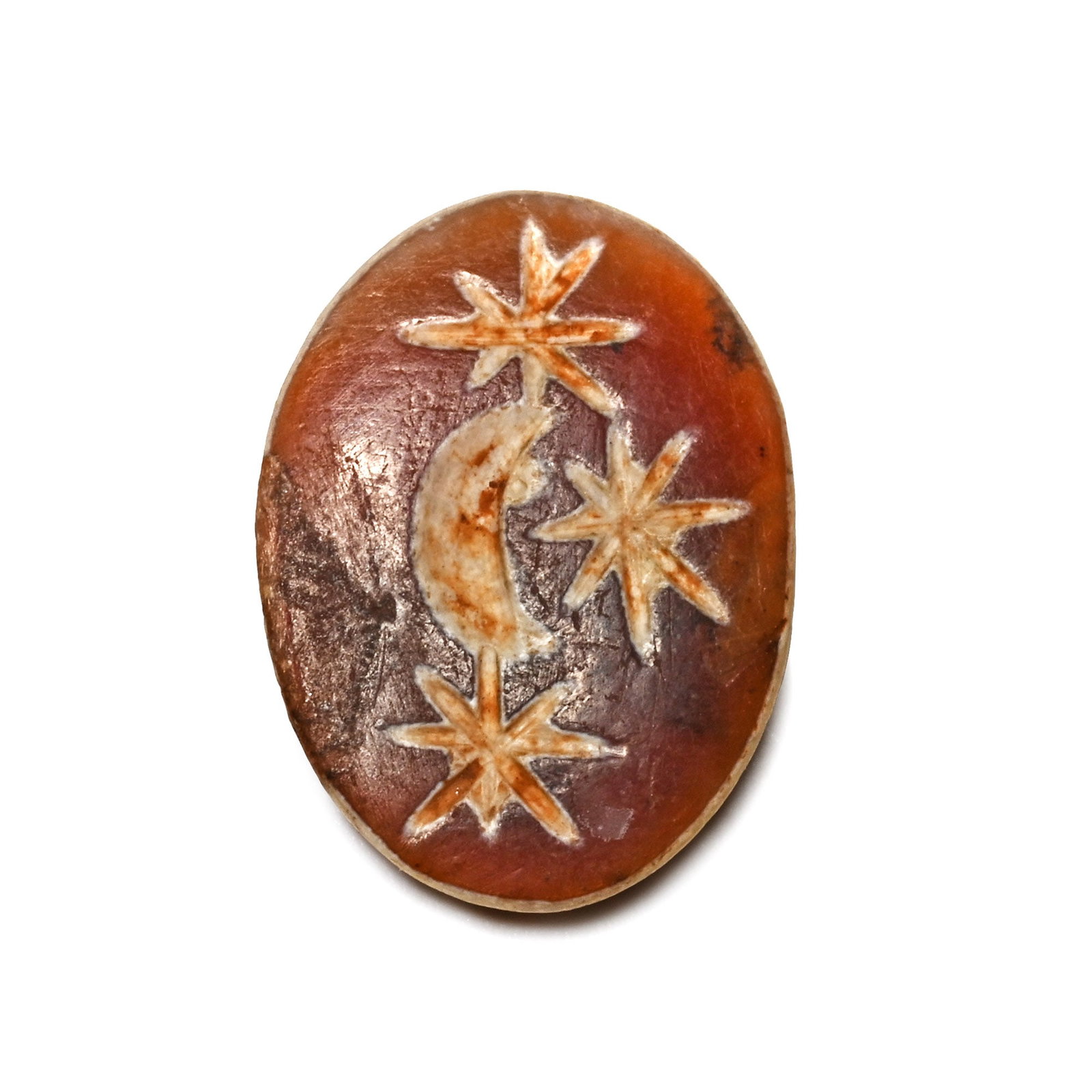Roman Carnelian Gemstone with Moon and Stars (1 of 1)