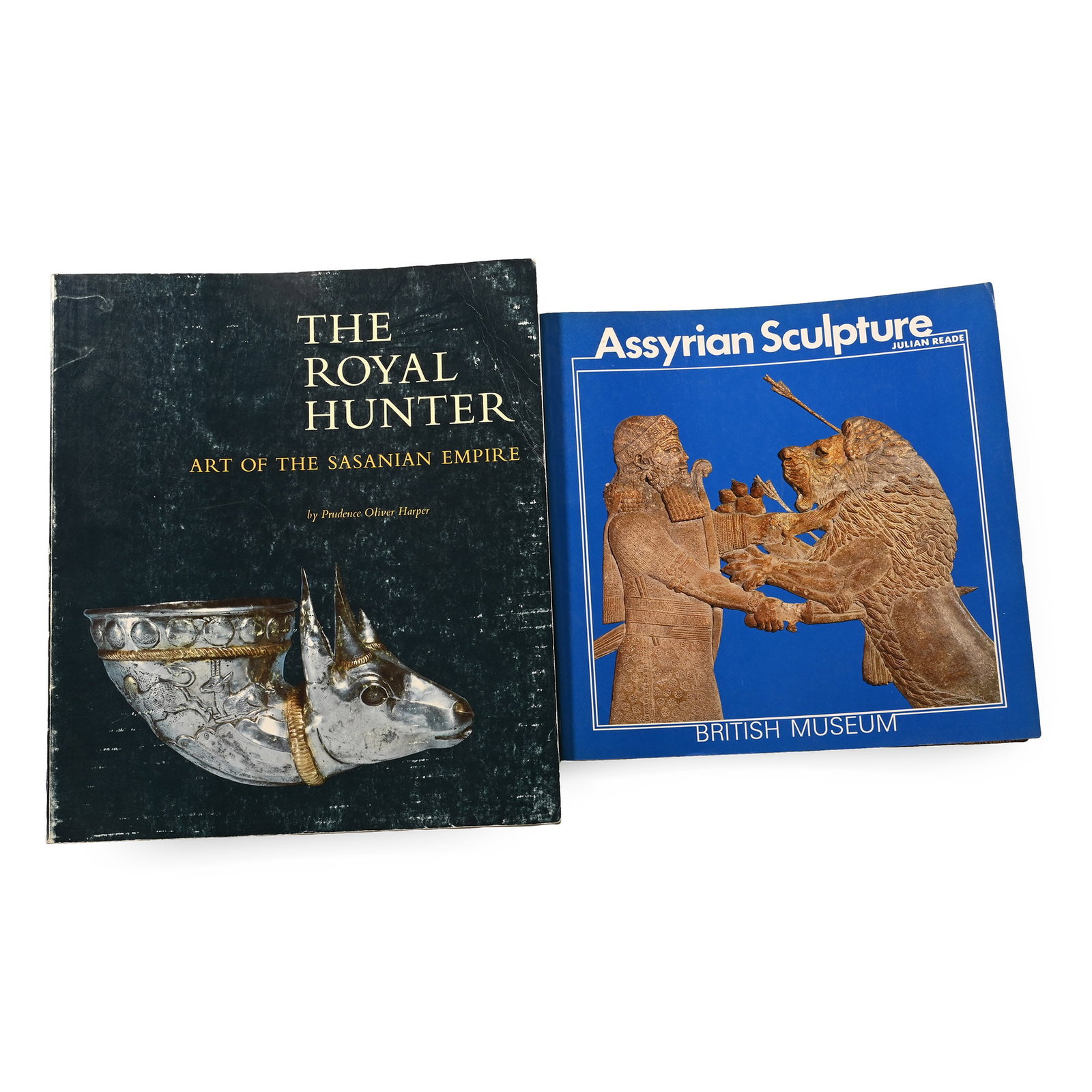 Books on the Sasanian Empire and Assyrian Sculpture: 1978-1983 A.D. J. Reade - Assyrian Sculpture - London, 1983, card covers, 72 pp, colour & monochrome; P.O. Harper - The Royal Hunter: Art of the Sasanian Empire - Washington, 1978, card covers, 175 pp