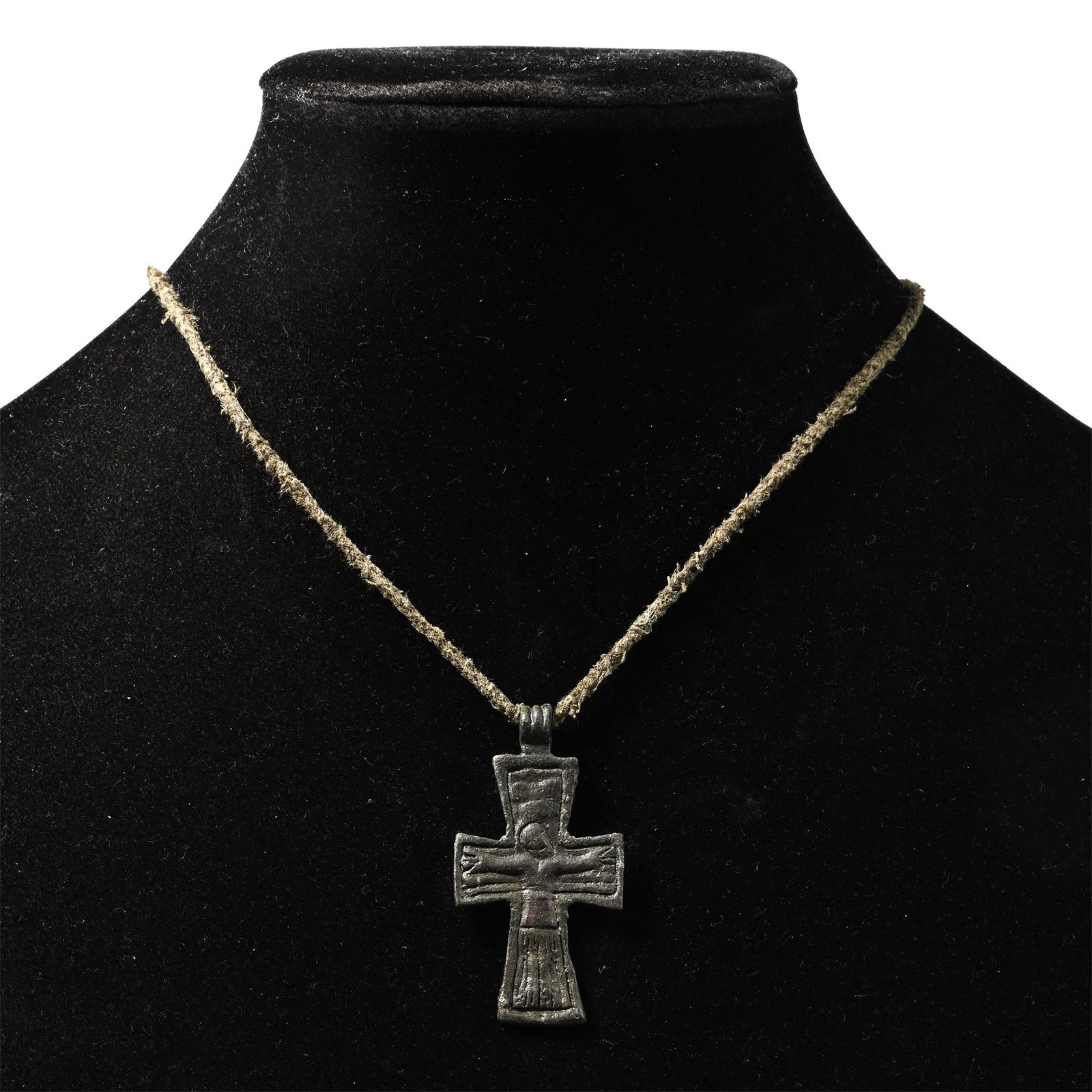 Byzantine Bronze Cross Pendant (1 of 1)