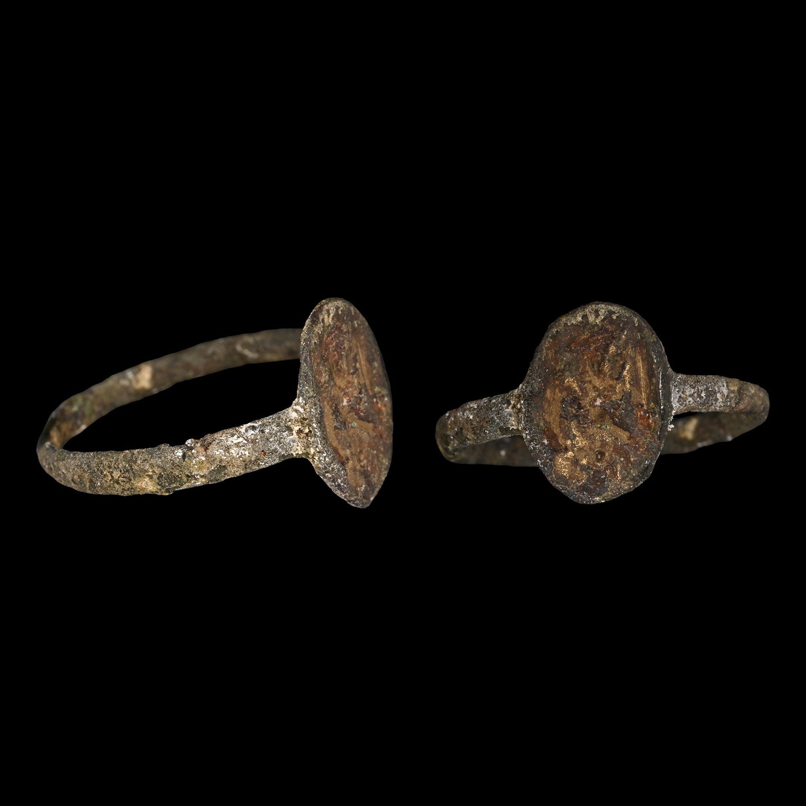 Byzantine Bronze Ring with Saint (1 of 1)