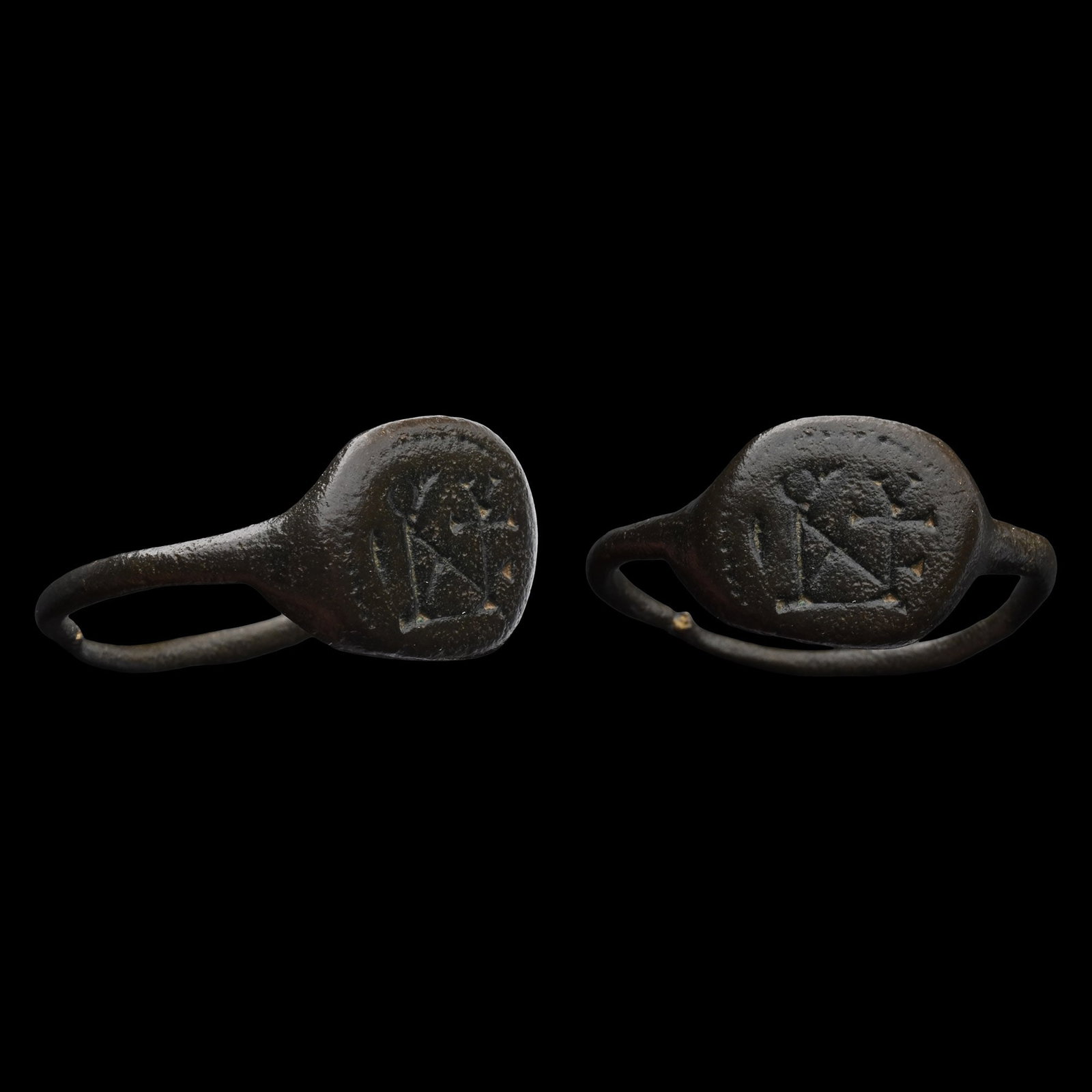 Byzantine Bronze Ring with Monogram (1 of 1)