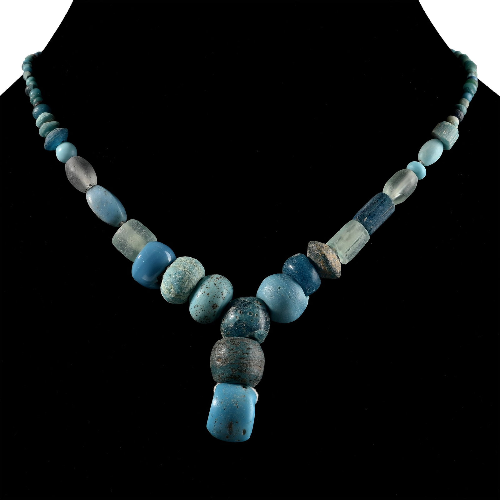 Achaemenid Turquoise Glass and Other Bead Necklace String (1 of 1)
