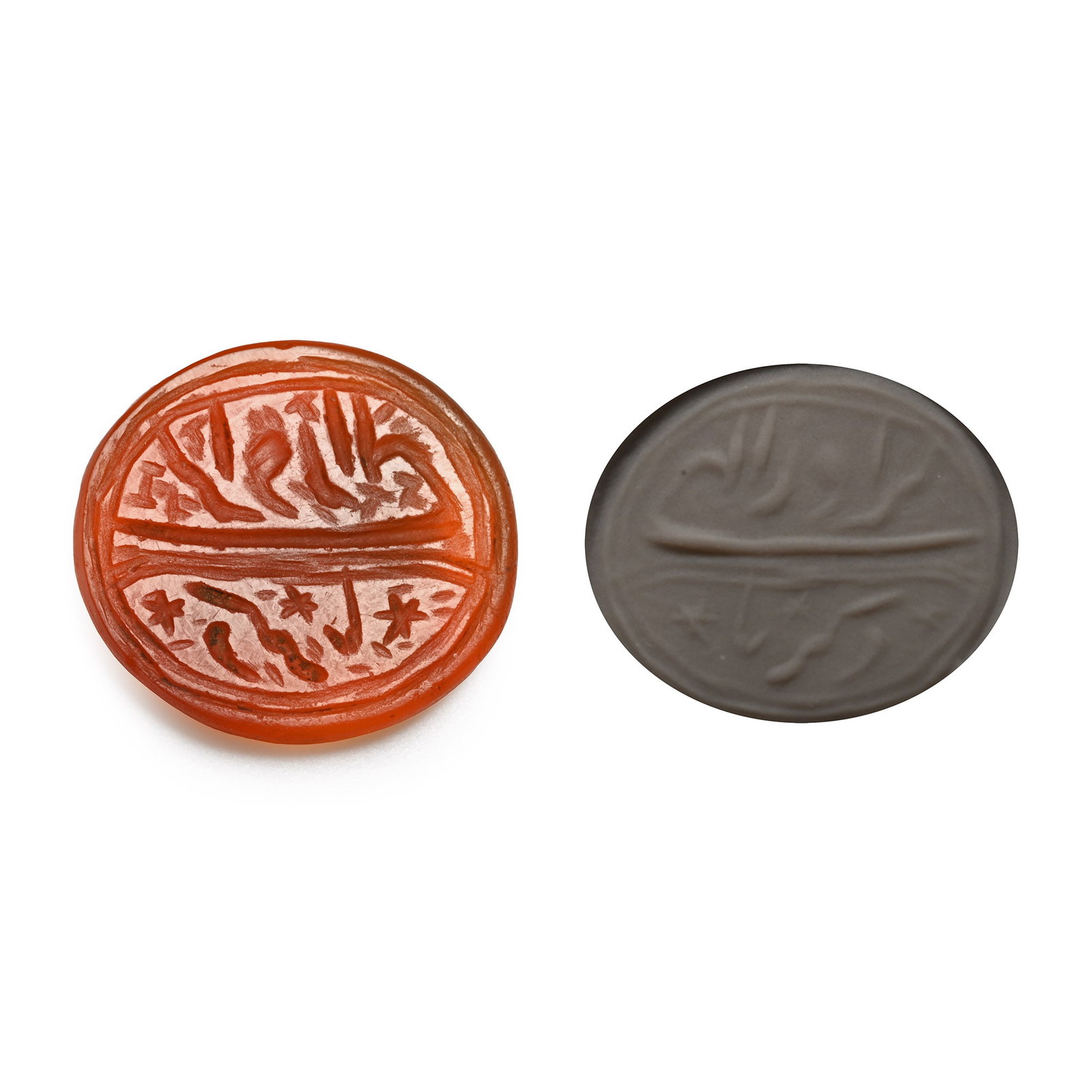 Western Asiatic Engraved Carnelian Calligraphic Intaglio (1 of 1)
