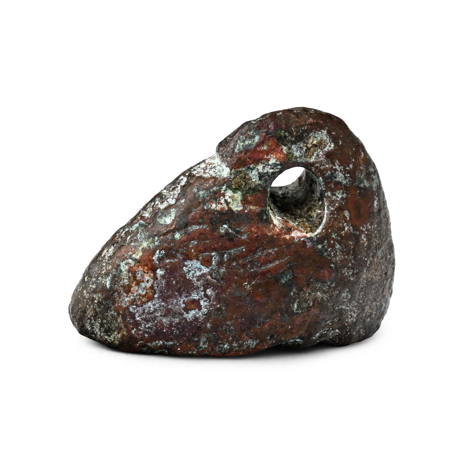 Neo-Babylonian Bronze Duck Weight of 1 Shekel: Circa 800-600 B.C. In the shape of a sleeping duck, with its head turned towards its tail and with a flat striated base. Cf. Hendin, Ancient Scale and Weights, 143 (5 Qedet). 7.75 grams, 18 mm (3/4 in