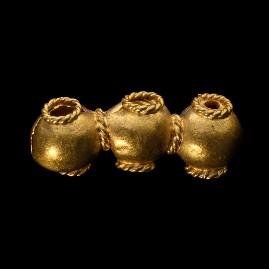 Western Asiatic Triple Gold Bead (1 of 1)