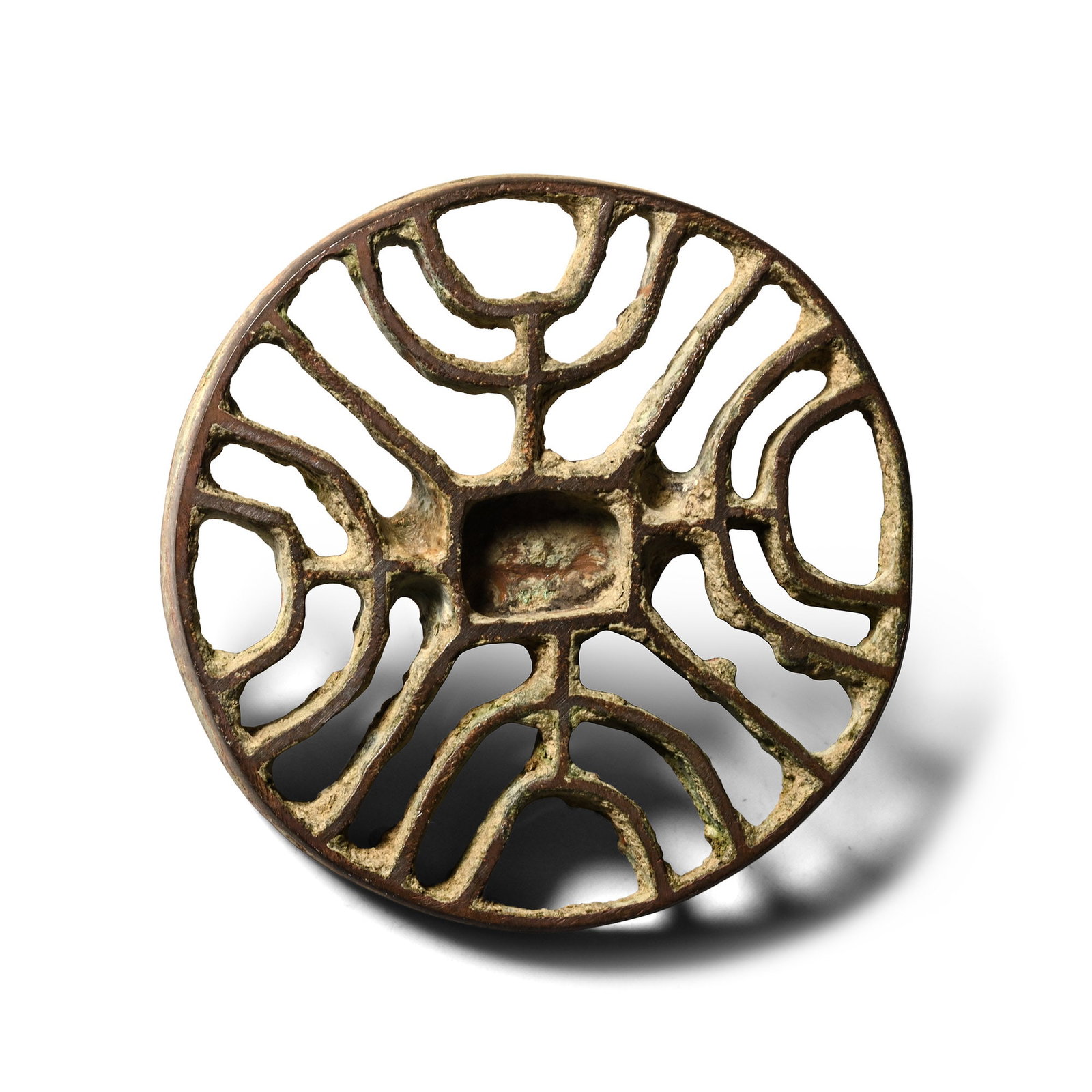 Large West Central Asian Bronze Seal Matrix with Cross of Trees (1 of 1)