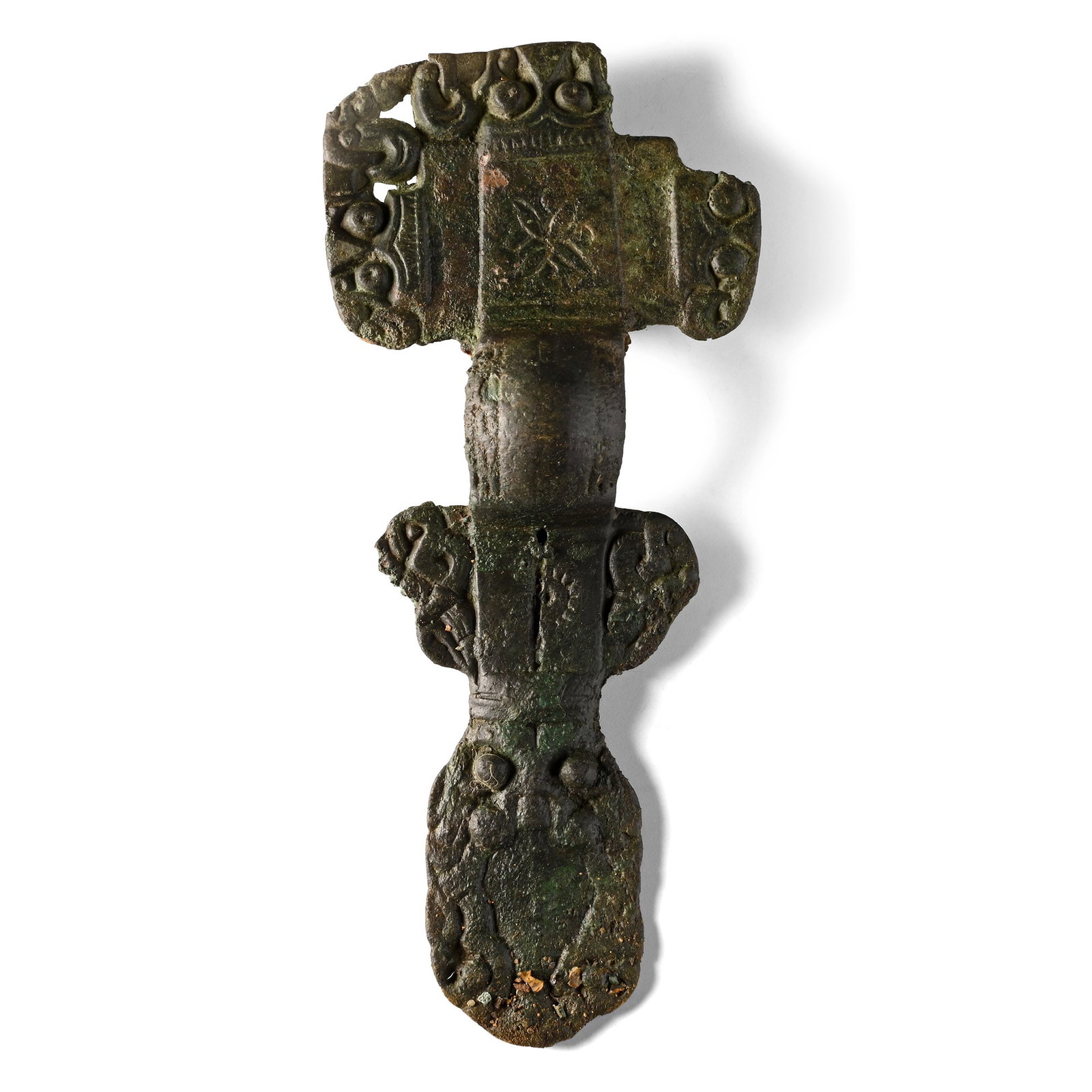 Large Anglo-Saxon Bronze Florid Cruciform Brooch (1 of 1)