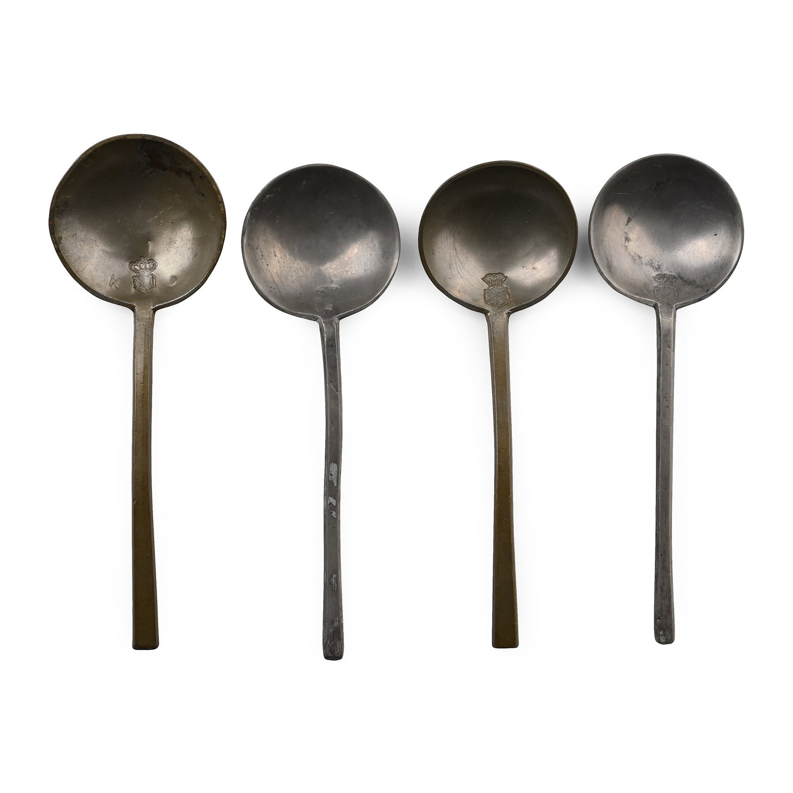 Post Medieval Pewter Spoon Group with Rose Marks (1 of 1)
