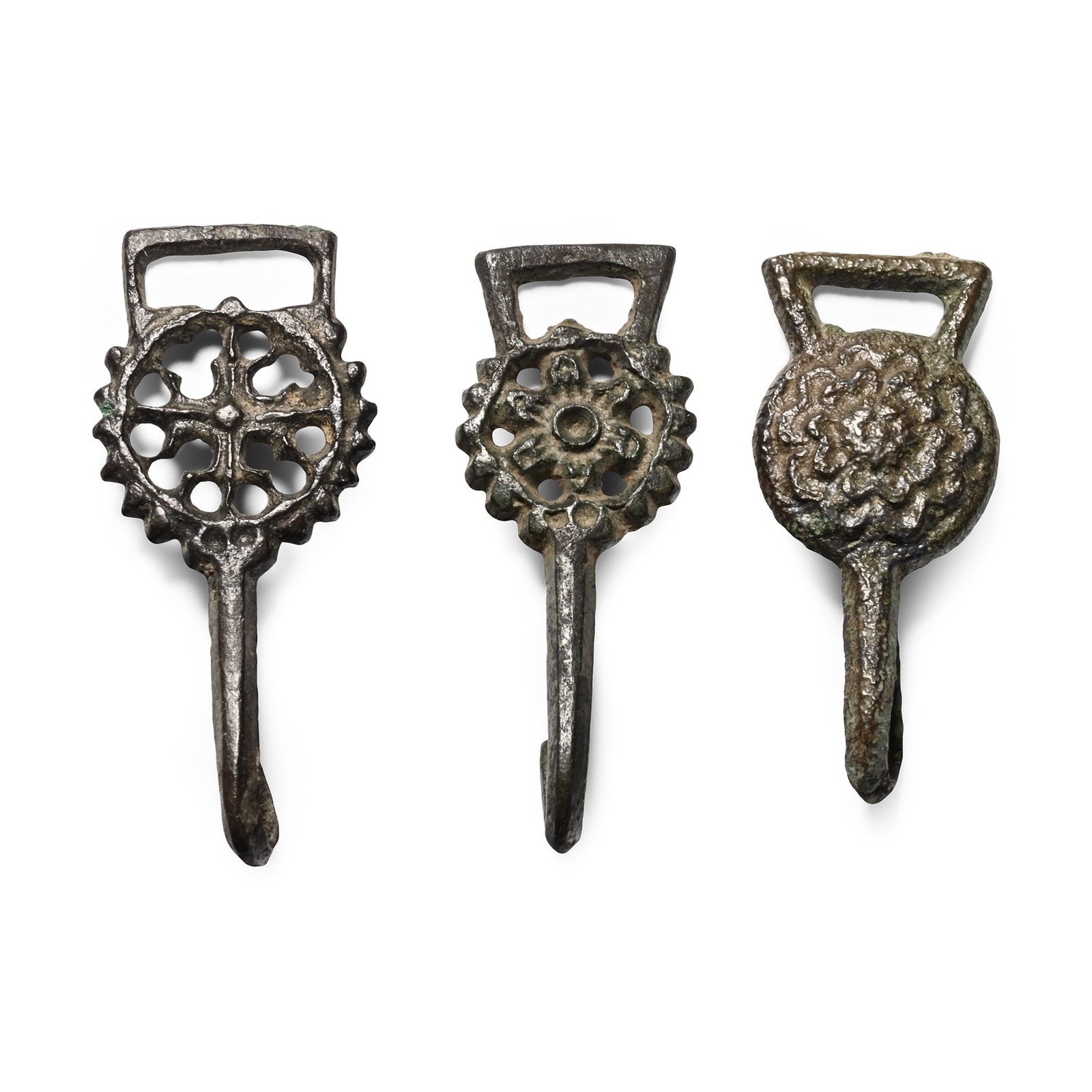 Tudor Period Bronze Hook Fastener Group (1 of 1)