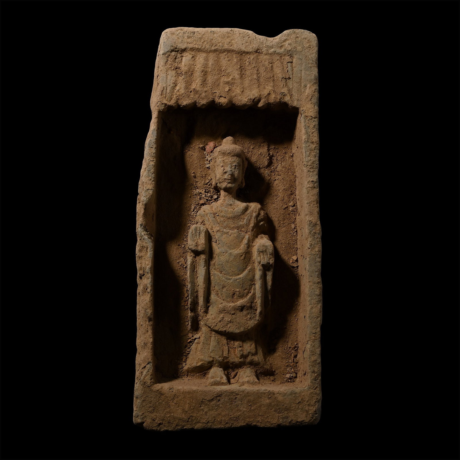Chinese Northern Wei Terracotta Buddha Brick (1 of 1)