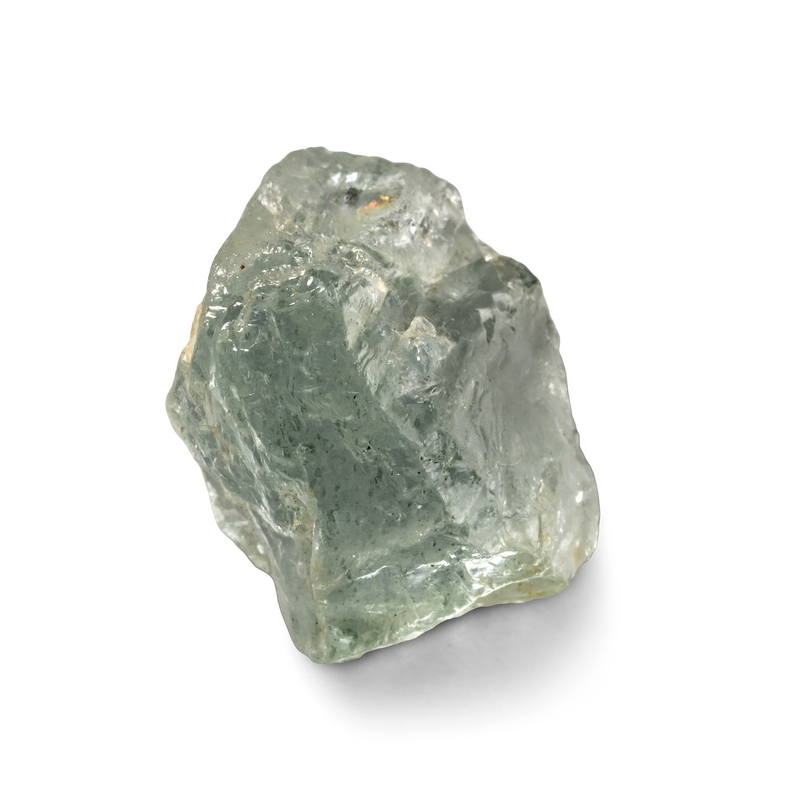 29 Carat Rough Natural Uncut Aquamarine Crystal: Pale blue specimen exhibiting vitreous lustre. 5.82 grams, 22 mm (7/8 in.). [No Reserve] Ex Mineral Imports, London, UK. Gregory, Bottley & Lloyd (Gregory's), Harwich, UK. TimeLine Auctions follows a 