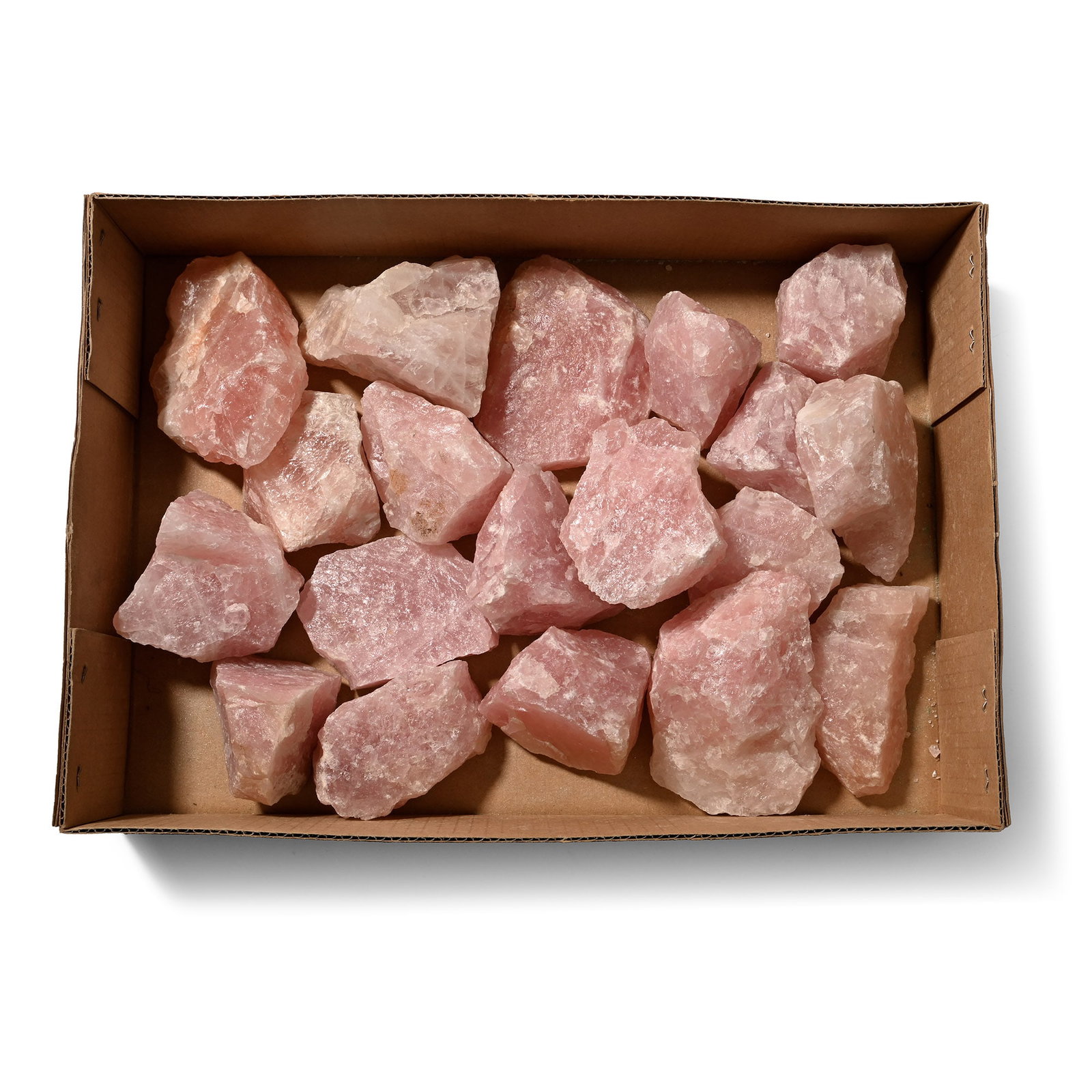 Box of Nineteen [19] Large Rose Quartz Specimens (1 of 1)