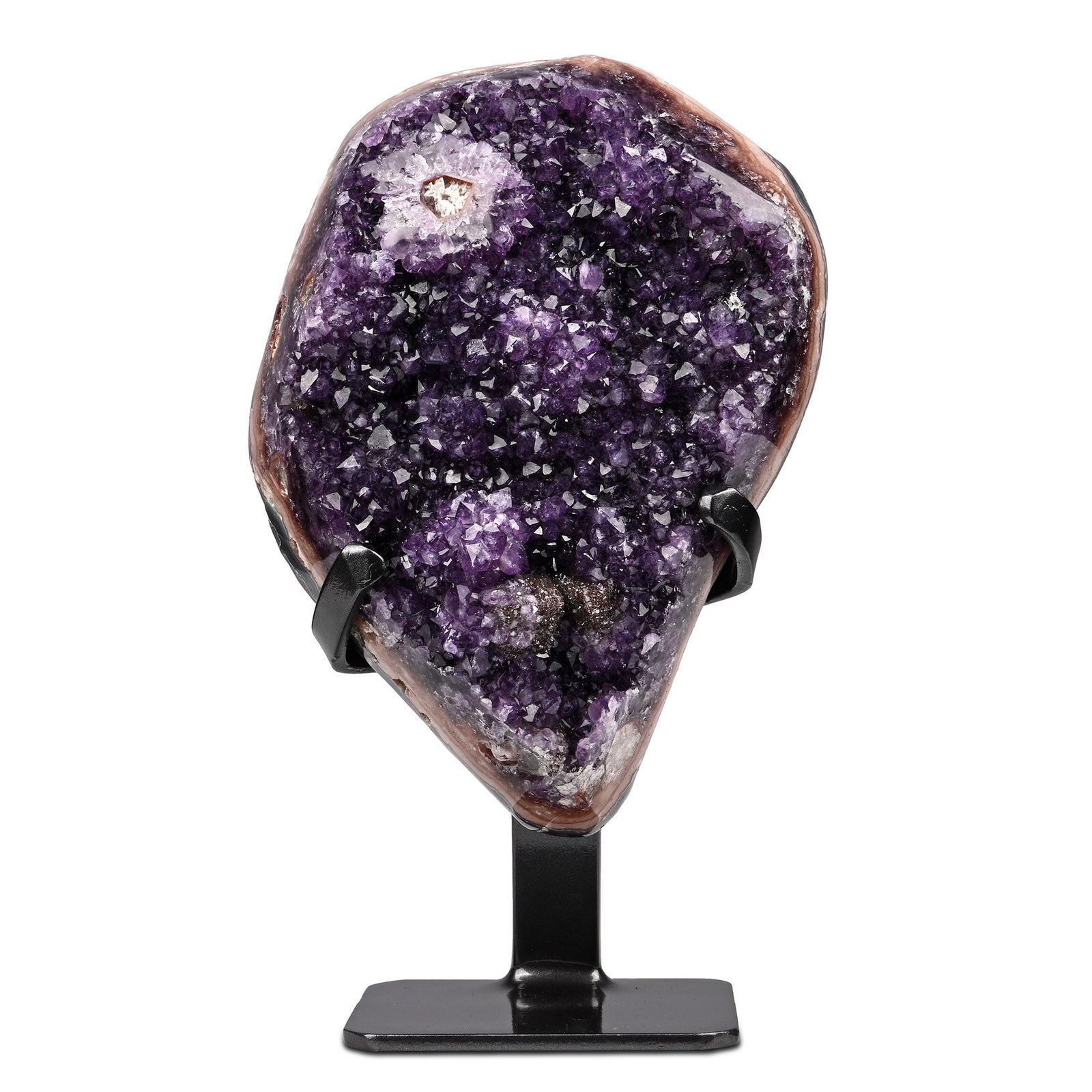 Teardrop-Shaped Amethyst Crystal Geode Display (1 of 1)