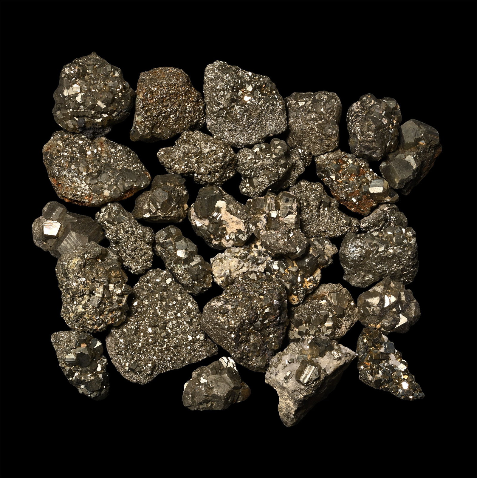 Group of Twenty Eight [28] Pyrite (Fool's Gold) Specimens (1 of 1)
