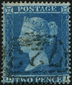 2d SG 27 (Pl.5 'DI') VFU: WELL CENTRED, neat '723' (Southampton) numeral, fresh with lovely colour. Scarce in fine condition. (c. ?450). Acquired on the UK philatelic market. From the property of an English gentleman. TimeLine