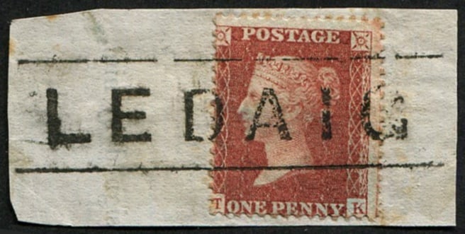 1d SG 29 (Pl.46) 'TK' 'LEDAIG' SCOTS LOCAL BOXED CANCEL (1 of 1)