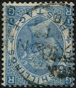 2/- SG 118wi 'WMK. INV' VFU: Light 'London' CDS & numerals, fresh & scarce. (c. ?950). Acquired on the UK philatelic market. From the property of an English gentleman. TimeLine Auctions follows a rigorous vetting process to ensur