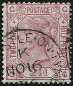 2 1/2d SG 141, Pl.4 VFU: Crisp 'Newcastle-On-Tyne.1876' CDS, fresh & strong colour. Difficult. Acquired on the UK philatelic market. From the property of an English gentleman. TimeLine Auctions follows a rigorous vetting proc