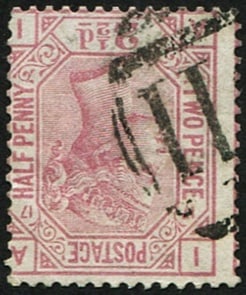 2 1/2d SG 141wi, Pl.17 'WMK.INV' VFU: Light part numeral on this scarce plate, sound & fresh. (c. ?750). Acquired on the UK philatelic market. From the property of an English gentleman. TimeLine Auctions follows a rigorous vetting process