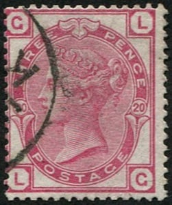 3d SG 143, Pl.20 VFU: Light part CDS, difficult plate. Acquired on the UK philatelic market. From the property of an English gentleman. TimeLine Auctions follows a rigorous vetting process to ensure the authenticity and le