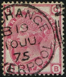 3d SG 143, Pl.16 SUPERB USED: 'Liverpool.1875' CDS perfectly centred (difficult to get CDS). Acquired on the UK philatelic market. From the property of an English gentleman. TimeLine Auctions follows a rigorous vetting process to 