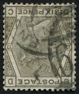 6d SG 147wi, Pl.17 'WMK. INV' FU (1 of 1)