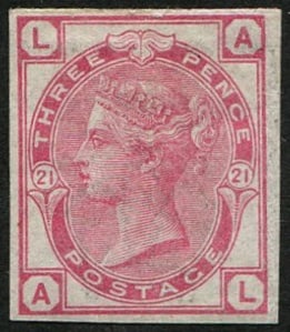 3d SG 158, Pl.21 'AL' IMPRIMATUR: Good M/M & fine four margins. Rare. (c. ?4,500). Acquired on the UK philatelic market. From the property of an English gentleman. TimeLine Auctions follows a rigorous vetting process to ensure the aut