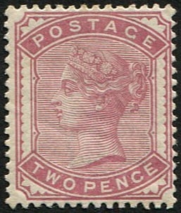 2d SG 168 'PALE ROSE' MINT: Perfectly centred fine M/M. Acquired on the UK philatelic market. From the property of an English gentleman. TimeLine Auctions follows a rigorous vetting process to ensure the authenticity and legalit
