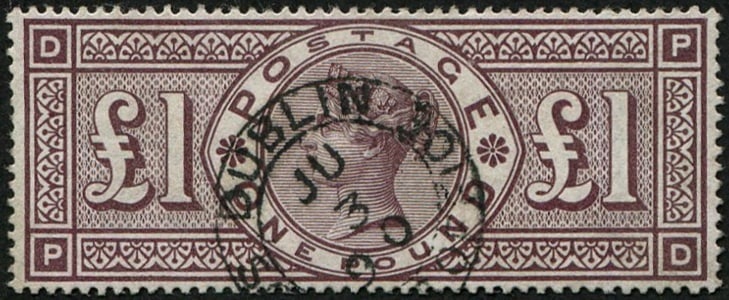 ?1 BROWN SG 185 'DEEP SHADE' VFU: Crisp 'Dublin.1890' CDS on extra fresh copy with stunning colour. Lovely looker. Acquired on the UK philatelic market. From the property of an English gentleman. TimeLine Auctions follows a rigorous v