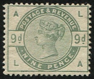9d SG 195wi 'WMK. INV' MINT: Very fine L/M, lovely gum & colour. Scarce (c. ?2,000). Acquired on the UK philatelic market. From the property of an English gentleman. TimeLine Auctions follows a rigorous vetting process to ensure 