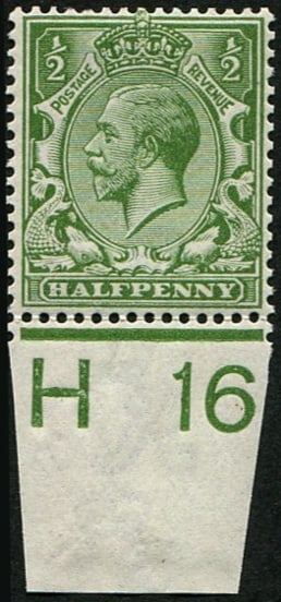 1/2d SG 354(12) 'OLIVE-GREEN' U/M (1 of 1)