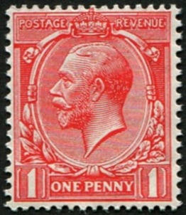 1d SG 359 VARIETY, 'DEEP ROSE-RED' U/M (1 of 1)
