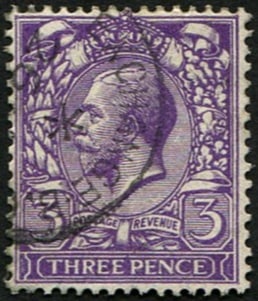3d SG 375 'VERY DEEP VIOLET' VFU: Crisp CDS, fab colour of this scarcer shade. (Spec.N22/10). Acquired on the UK philatelic market. From the property of an English gentleman. TimeLine Auctions follows a rigorous vetting process to ens
