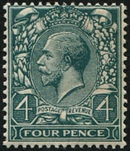 4d SG 378(7) 'DEEP SLATE-GREEN' U/M: Fresh & fab colour, very difficult shade. With RPS Cert (Spec.N23/7). Acquired on the UK philatelic market. From the property of an English gentleman. TimeLine Auctions follows a rigorous vetting proc