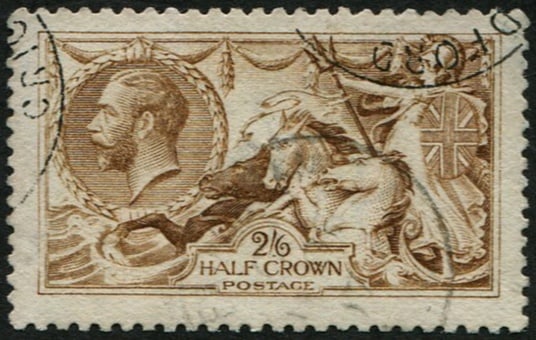 2/6d SG 406(8) 'BRIGHT YELLOW-BROWN' VFU: Well centred, crisp light steel CDS. Difficult shade. (Spec.N64/8) (c. ?275). Acquired on the UK philatelic market. From the property of an English gentleman. TimeLine Auctions follows a rigorous vett
