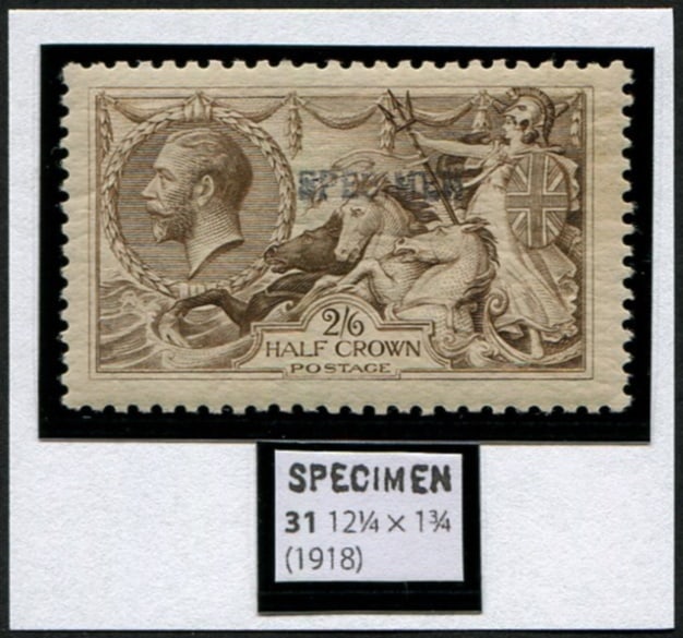 2/6d SG 415aS OVPT. 'SPECIMEN' TYPE 31 U/M: Gum a little toned as usual. Very scarce. (Spec.N65/s.2) (c. ?1,200). Acquired on the UK philatelic market. From the property of an English gentleman. TimeLine Auctions follows a rigorous vetting proc