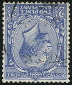 2 1/2d SG 422wi 'WMK. INV' VFU: Light steel CDS. (Difficult to get used). Acquired on the UK philatelic market. From the property of an English gentleman. TimeLine Auctions follows a rigorous vetting process to ensure the authentici
