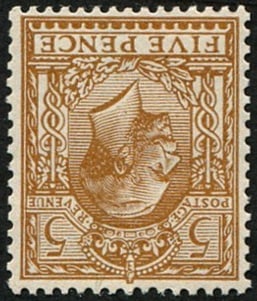 5d SG 425wi 'WMK. INV' U/M: Superb fresh, difficult. Acquired on the UK philatelic market. From the property of an English gentleman. TimeLine Auctions follows a rigorous vetting process to ensure the authenticity and legality o