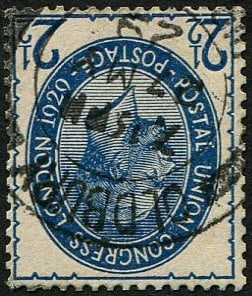1929 PUC 2 1/2d SG 437wi 'WMK. INV' VFU: 'Oldbury.1929' CDS (scarce to get dated in period). Acquired on the UK philatelic market. From the property of an English gentleman. TimeLine Auctions follows a rigorous vetting process to ensure the 
