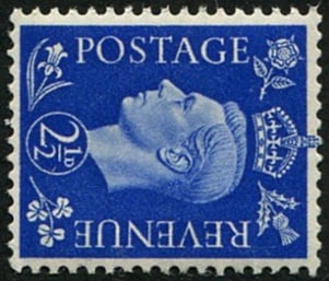 1937 2 1/2d SG 466a 'WMK.SIDEWAYS' U/M: Fresh & fine perfs. Acquired on the UK philatelic market. From the property of an English gentleman. TimeLine Auctions follows a rigorous vetting process to ensure the authenticity and legality of all