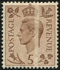 1937 5d SG 469 'DRY PRINT VARIETY': MINT, M/M. affecting King's head. Acquired on the UK philatelic market. From the property of an English gentleman. TimeLine Auctions follows a rigorous vetting process to ensure the authenticity and l