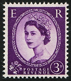 1958 3d SG 575 'DOLLIS HILL' PHOSPHOR TRIALS: (2mm central Blue phos band) wmk.upright U/M. (Spec.ST7/4.c) With Hendon Cert (c. ?225). Acquired on the UK philatelic market. From the property of an English gentleman. TimeLine Auctions follows a ri